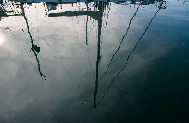 Foto il riflesso del cielo nel lago