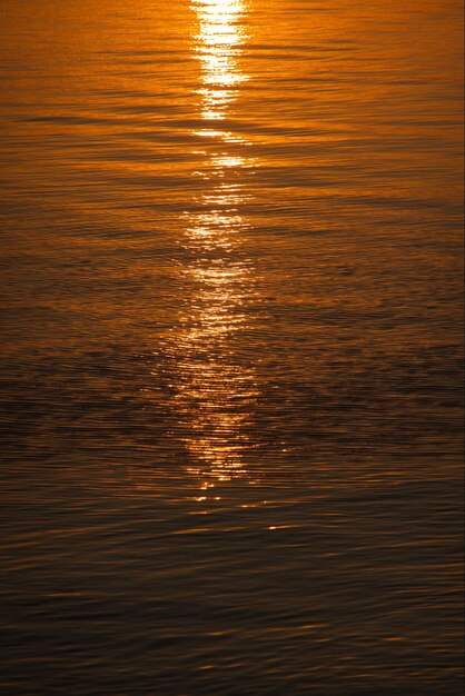 Reflection of sky in sea during sunset