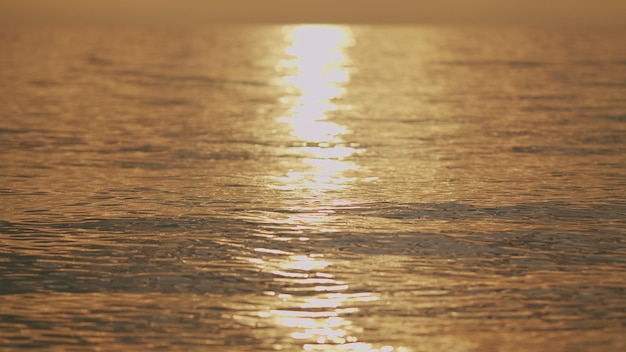 Reflection of sunlight over lake surface sea water surface at sunset water is rippling