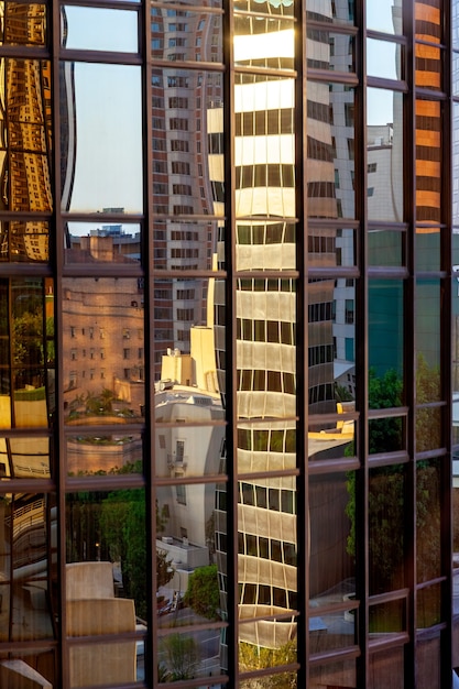 Reflections in a building in Los Angeles California on July 28 2011