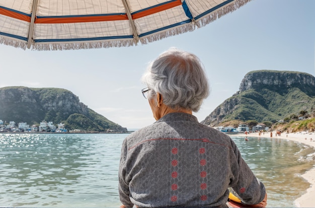 Reflections by the Shore Aging Individual's Ocean Retreat