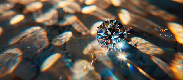 Reflections of light from a sapphire ring on a wall