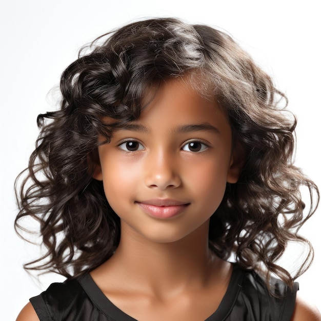 Фото Светоотражающий снимок головы 10-летней девочки из шри-ланки