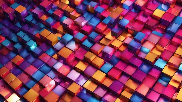 Reflective triangle cube abstract background 3d illustration