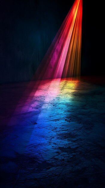 Photo refracted light rays with prismatic light and rainbow vibran texture effect y2k collage background