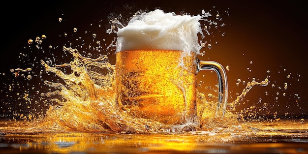 爽やかなビールスプラッシュ
