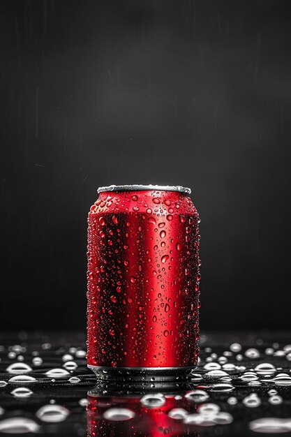 Refreshing Beverage Can Mockup