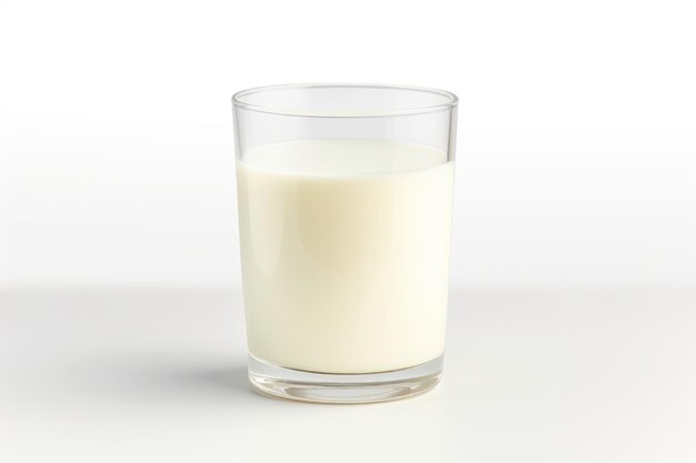 Refreshing Buttermilk Glass Isolated on White Background