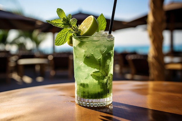 Refreshing Cold Mojito Cocktail