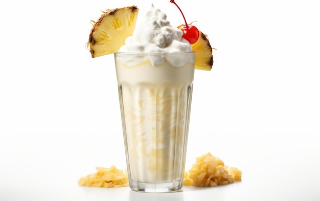 Refreshing Drink With Pineapple Garnish