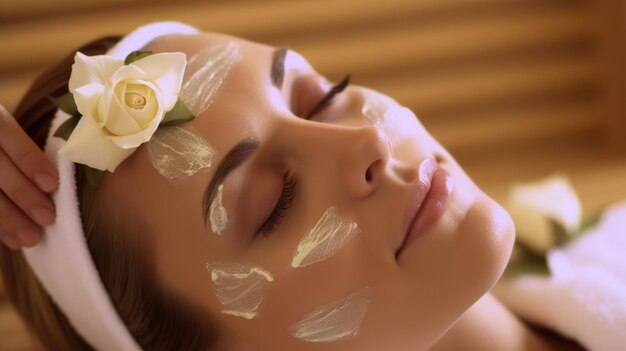 Photo refreshing facial treatment at a spa 4xjpg