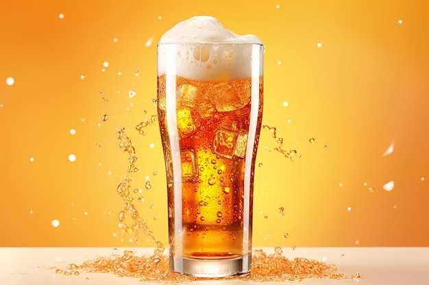 Refreshing foamy beer