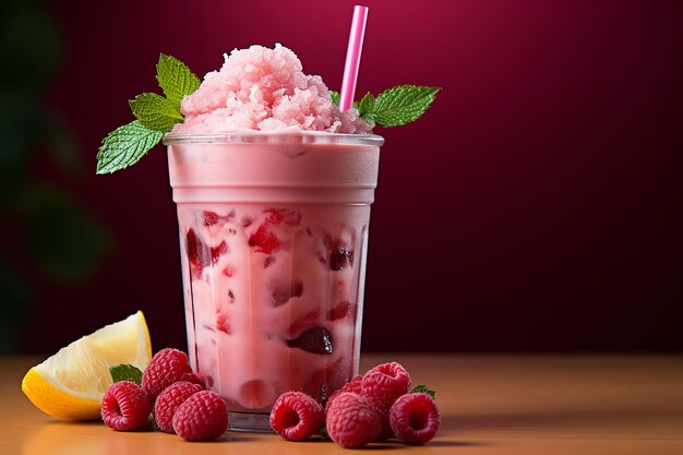 Refreshing Frozen Fruity Treat in a Plastic Cup