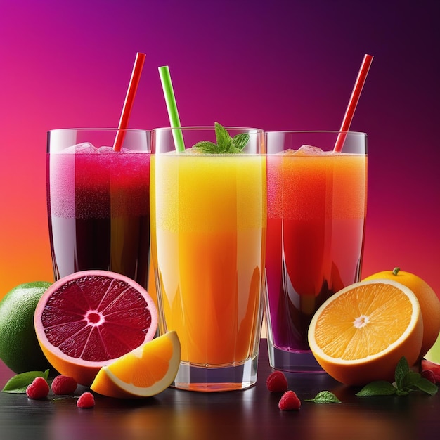 Refreshing fruit juice realistic stunning image