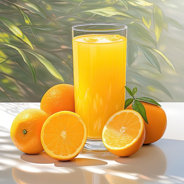 A refreshing glass of orange juice