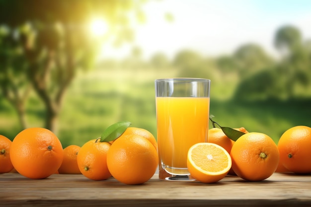 A refreshing glass of orange juice