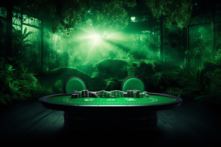 The Refreshing Green Elegance A Poker Table with a 32 Aspect Ratio