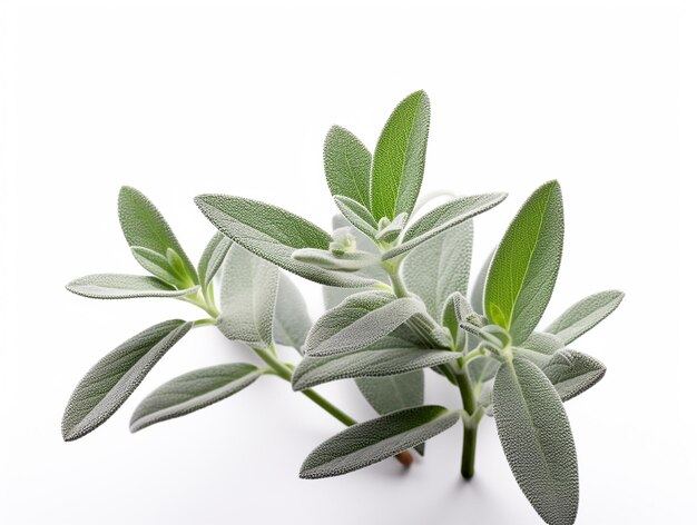 Photo refreshing green highquality mint plant on white background