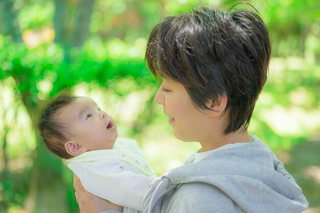 Refreshing green and parent and child