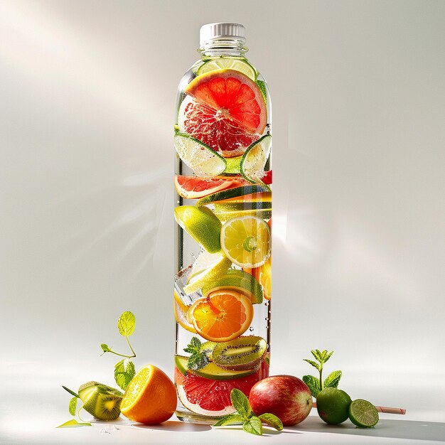 Refreshing Infused Water with Mixed Citrus Fruits