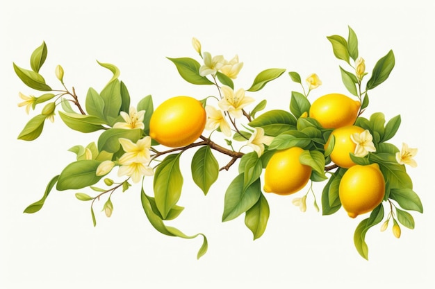 Photo refreshing lemon vine clipart artistic representation in the proportions 32