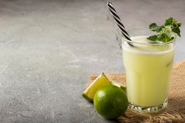 Refreshing lemonade with mint Lemonade summer drink