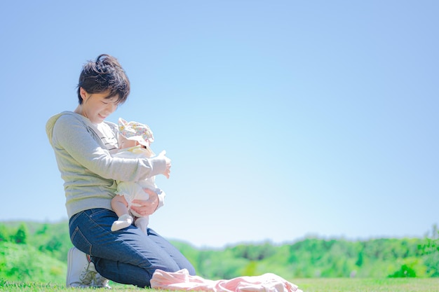 さわやかな自然と親子