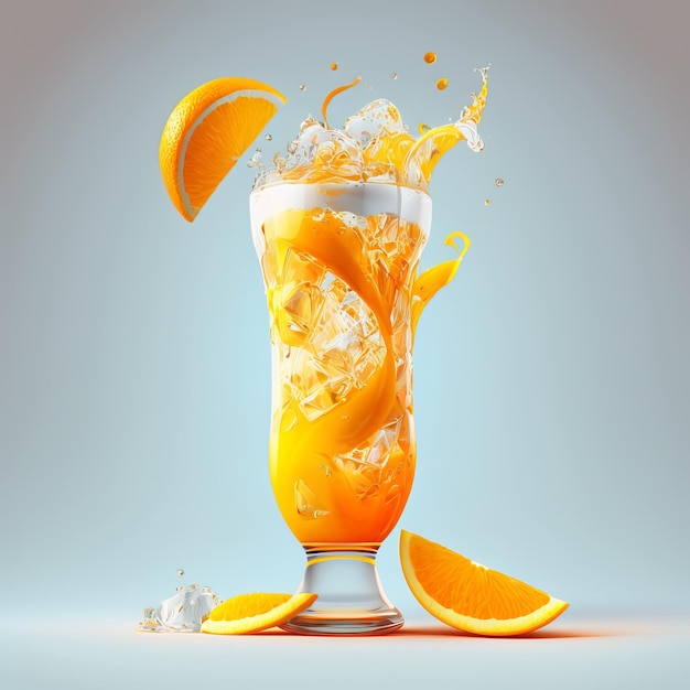 Refreshing Orange Juice AI generative