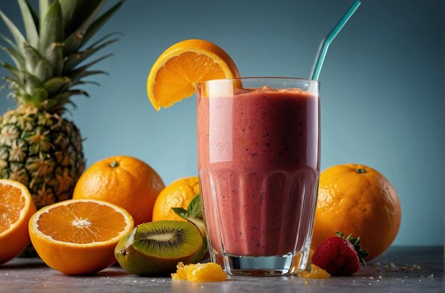 A refreshing orange juice smoothie with