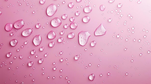 Refreshing pink backdrop embellished with shimmering water droplets