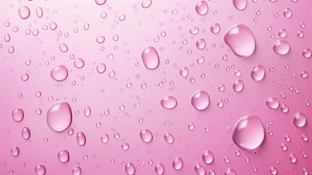 Refreshing pink backdrop embellished with shimmering water droplets