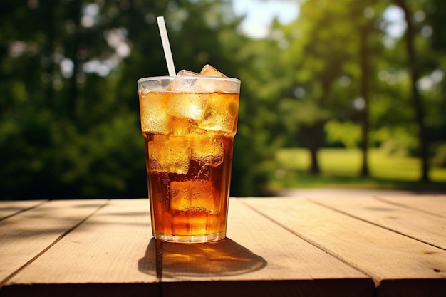 A refreshing pitcher of iced tea garnished with lemon wedges and mint sprigs