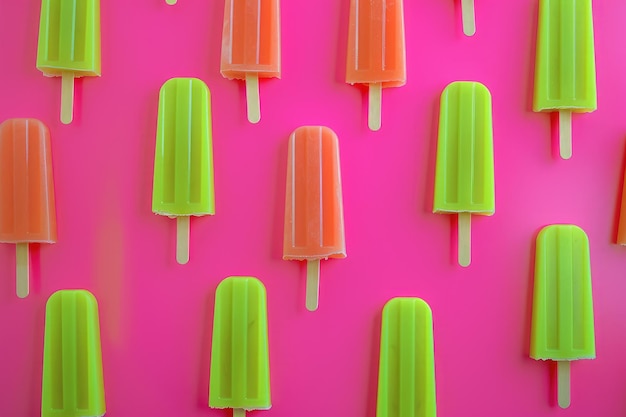 Refreshing Popsicle Fiesta Playful Patterns in Neon