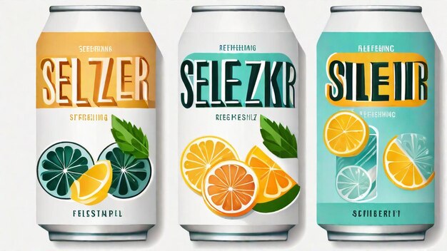 Photo refreshing seltzer flavors