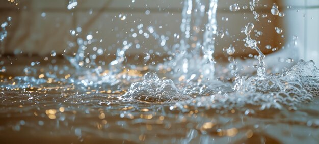 Photo refreshing shower of raindrops