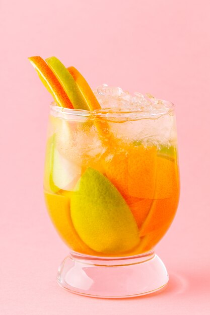 Refreshing summer cocktail detox fruit infused water