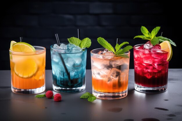 Refreshing summer drinks like negroni blueberry mojito screwdriver hurricane and french mule showcas