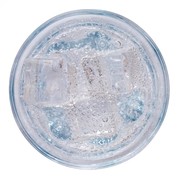 Refreshing tonic or mineral water with ice