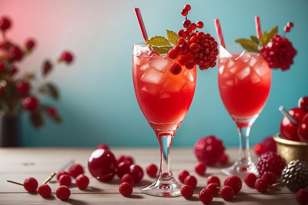 Refreshment drink cocktail red decoration