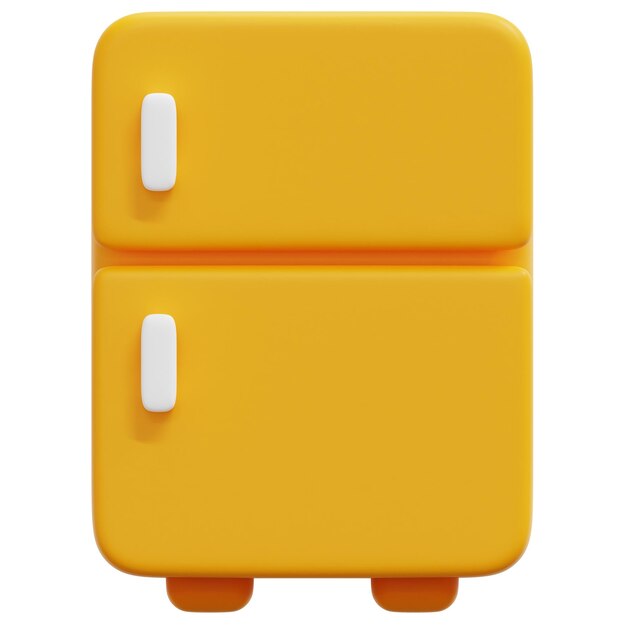 Photo refrigerator 3d render icon illustration