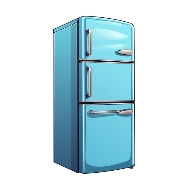 Refrigerator commonly fridge 2d cartoon illustraton