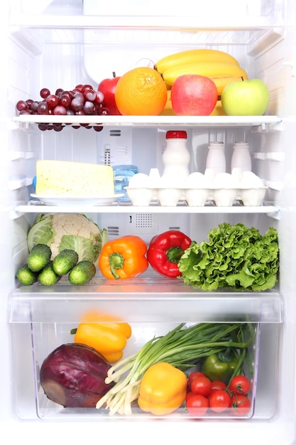 refrigerator full of food