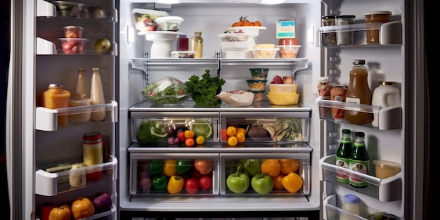 Refrigerator interior view