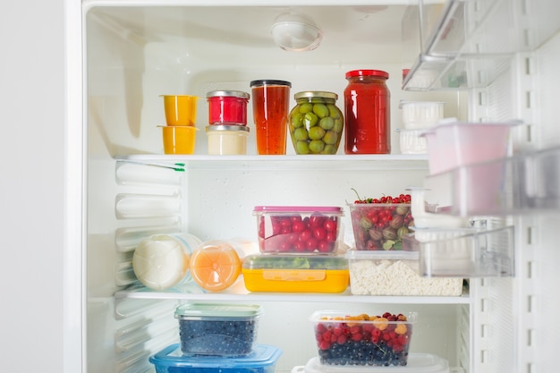 Refrigerator with different healthy food