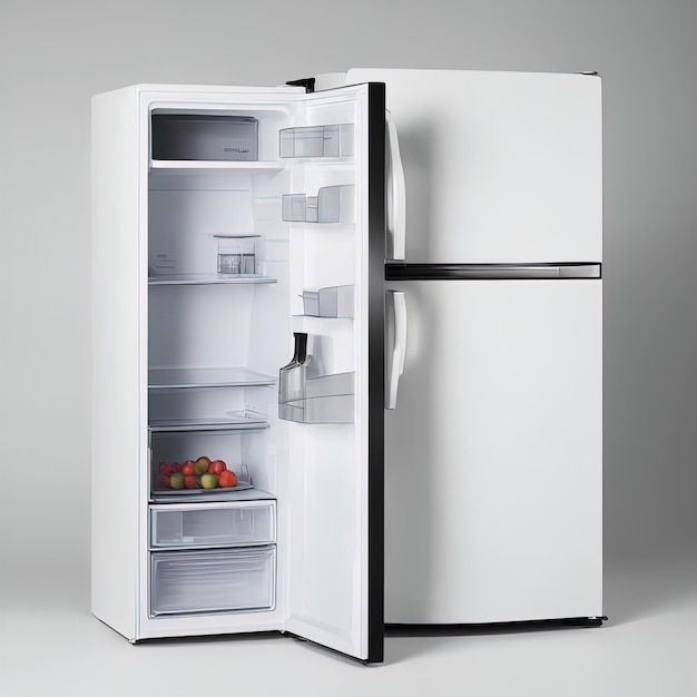 refrigerator with open fridgemodern refrigerator and refrigerator on white background