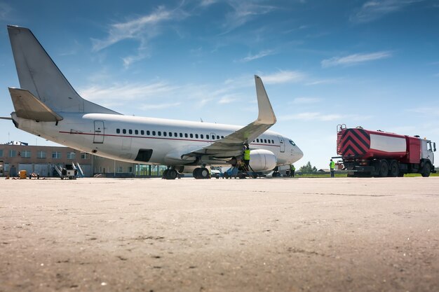 Refueling aircraft at a small airport