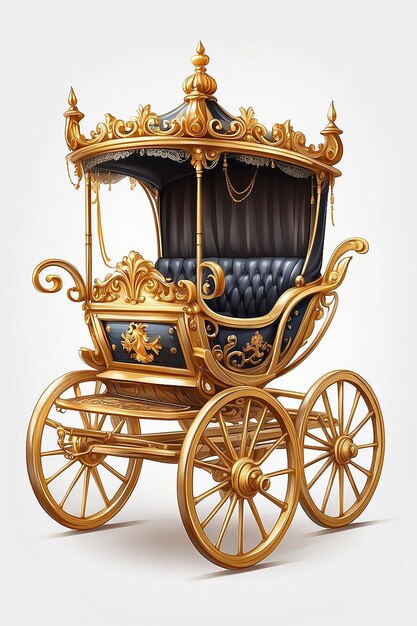 Foto regal carriage gold vintage cart per la regalità