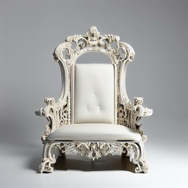 Regal Majesty Captivating Stock Photo of a Luxurious Royal Chair Exuding Elegance and Opulence