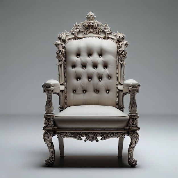 Regal Majesty Captivating Stock Photo of a Luxurious Royal Chair Exuding Elegance and Opulence