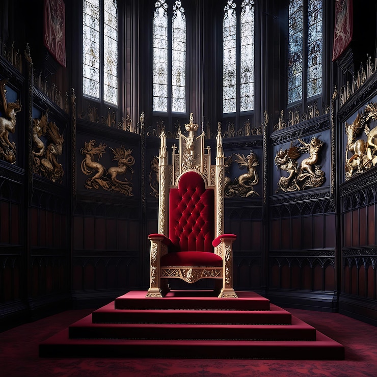Photo regal masterpiece the majestic king s throne for royal elegance and power